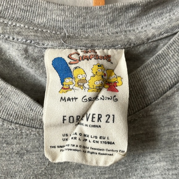 (VINTAGE) Forever 21 - L - Gray Bart Simpson Don't Have A Cow Man T-Shirt - Picture 3 of 4